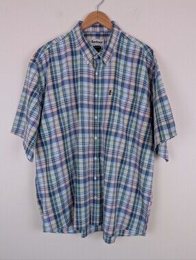 Barbour Short Sleeve Plaid Button Down Shirt